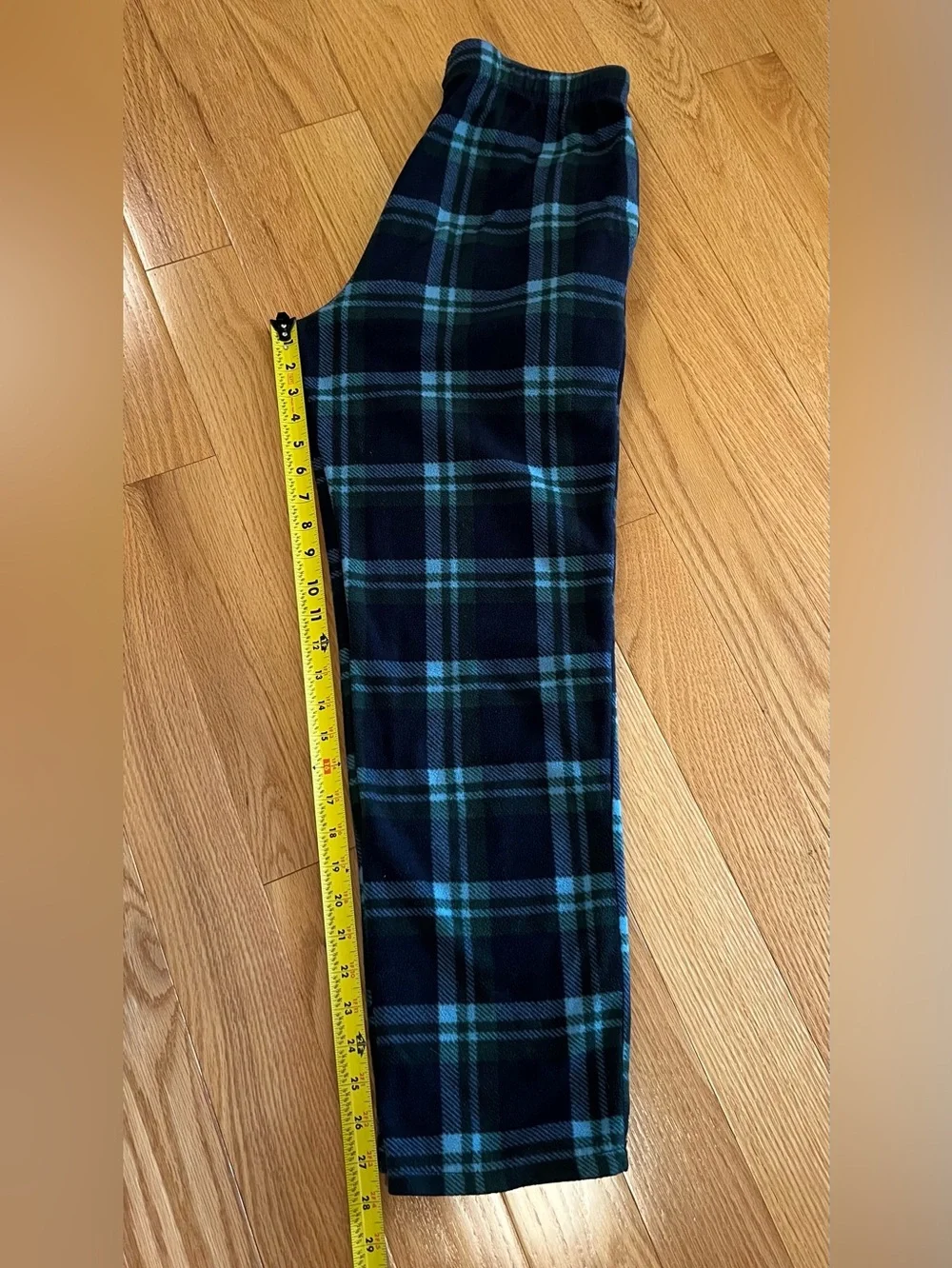 Aeropostale Fleece Navy and Green Plaid Sleepwear Pant